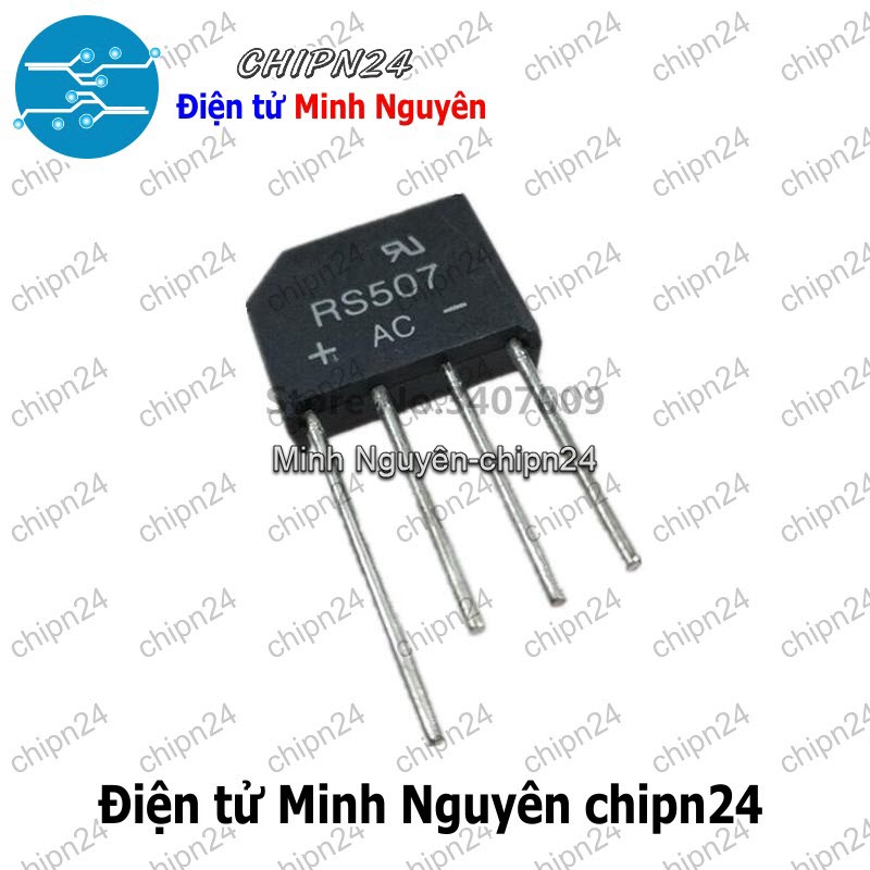 [2 con] (F56) Cầu Diode RS507 5A 700V (5A dẹt) - HH001267