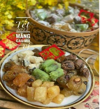 250g kẹo Mứt mãng cầu mix 7 vị thơm ngon - Đồ Ăn Vặt rẻ miễn phí ship