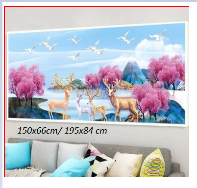 TRANH THÊU CHỮ THẬP CHỈ LỤA THÊU KÍN - chưa thêu