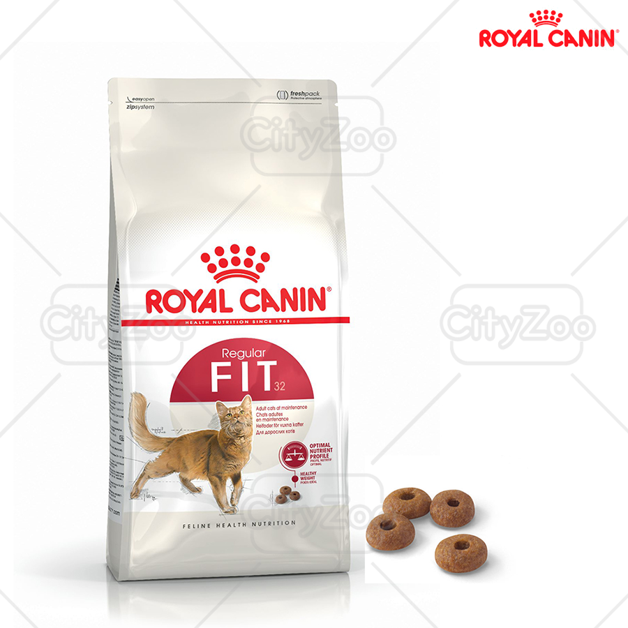Gói zip chiết lẻ hạt khô thức ăn cho mèo trưởng thành trên 12 tháng tuổi Royal Canin Fit32 1kg sản xuất tại pháp