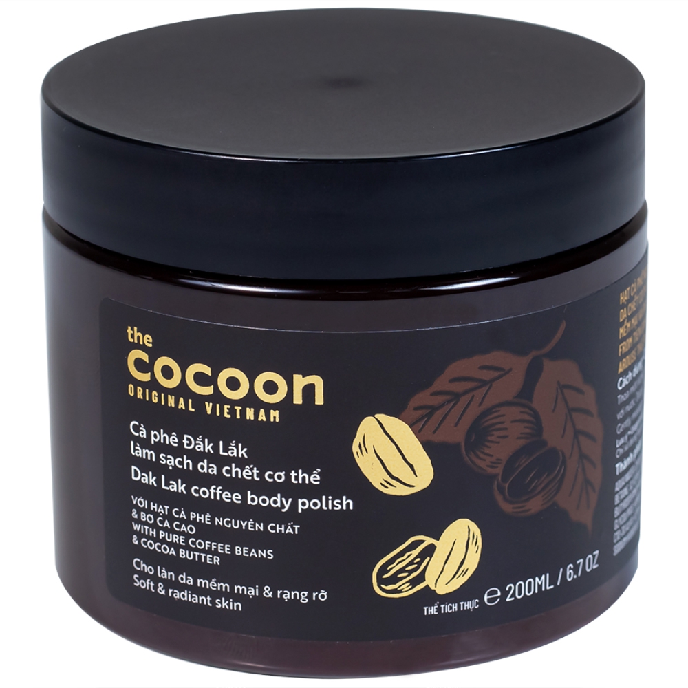 Combo 3 Hộp Cà phê Đắk lắk làm sạch da chết Cocoon 200ml