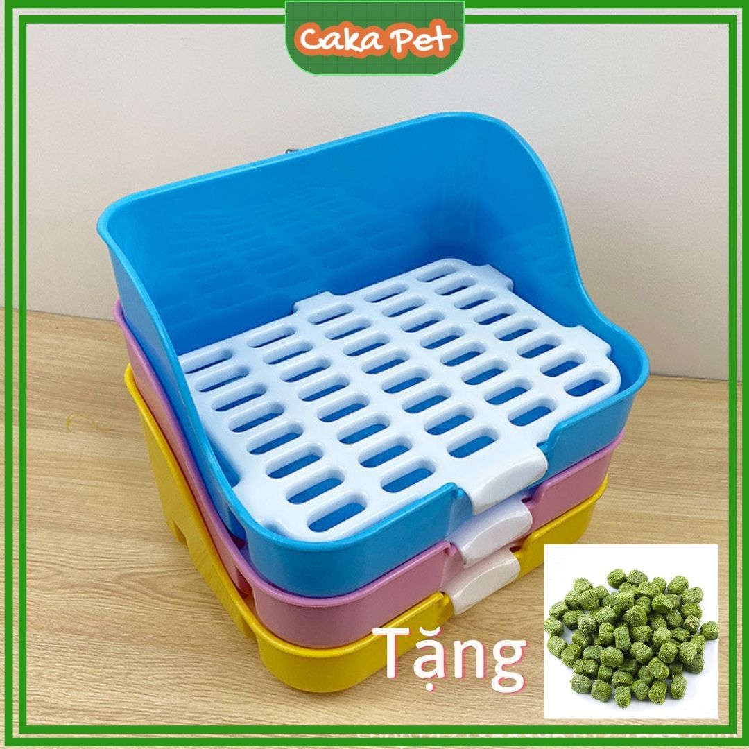 Khay vệ sinh cho chuột lang (bọ ú), thỏ, chinchilla 🐰 𝙌𝙪𝙖̀ 𝙩𝙖̣̆𝙣𝙜 𝙫𝙞𝙚̂𝙣 𝙢𝙖̀𝙞 𝙧𝙖̆𝙣𝙜🐹 Bảo hành 1 đổi 1