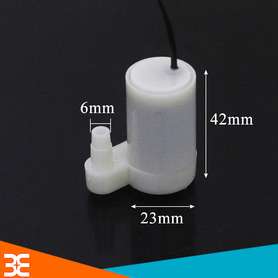 Máy Bơm Chìm Mini 1.5-6VDC 1.5m - Bơm Thẳng ( Trắng )