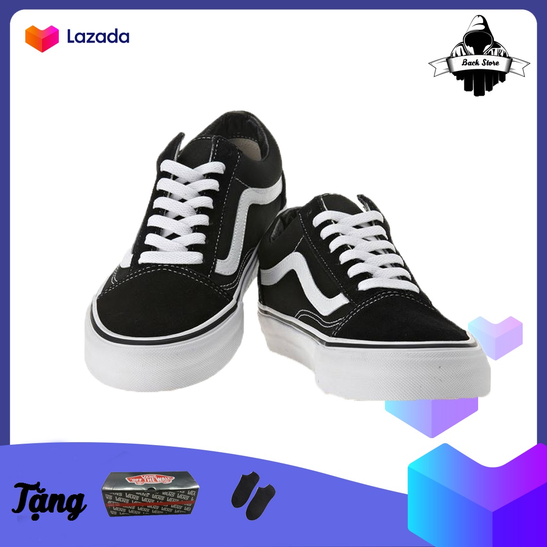 [HCM]Giày thể thao sneaker nam nữ Vans Old Skool đen[ Tặng Box + Vớ ]