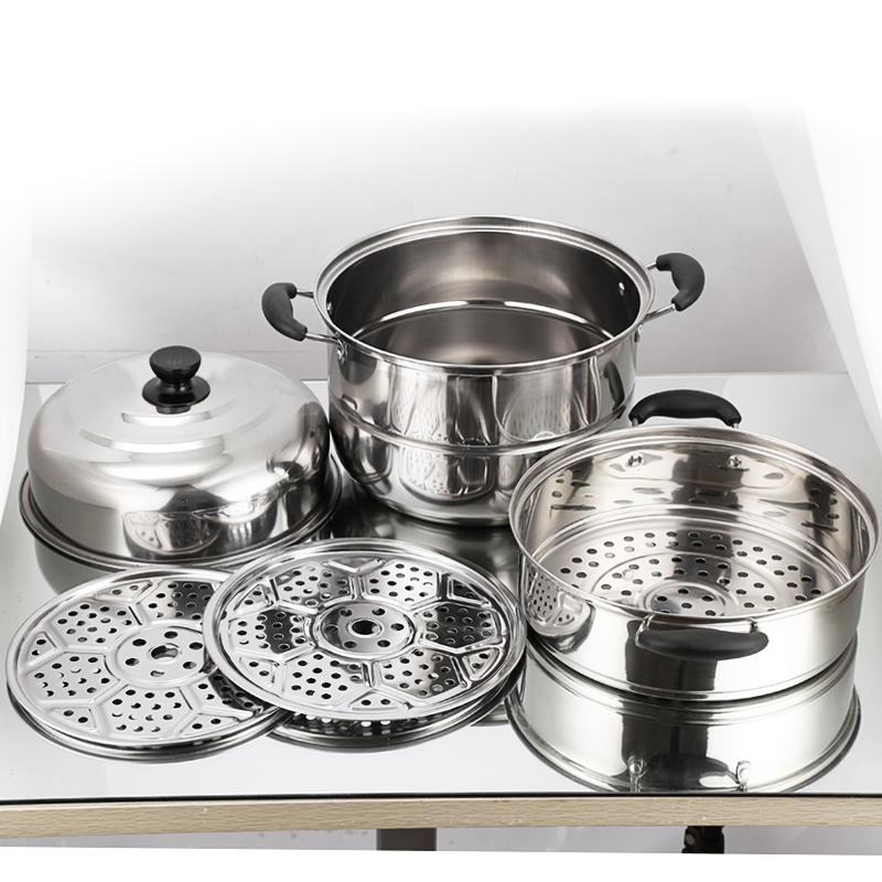 Nồi hấp 3 tầng Inox cao cấp - GDLUU39