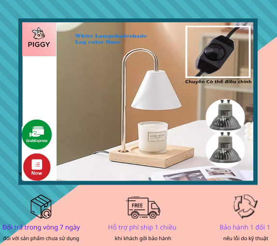[ HỎA TỐC - TẶNG KÈM 2 BÓNG ĐÈN ] Đèn đốt nến thơm đèn bàn siêu sang chảnh - Piggyy