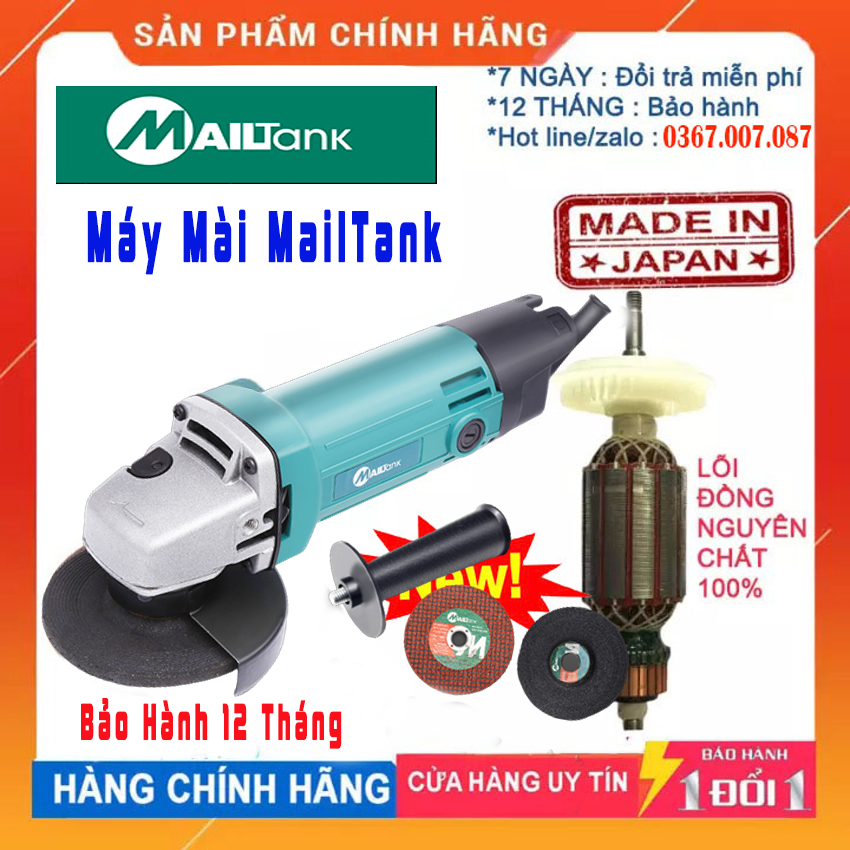 Máy mài, máy cắt cầm tay Mailtank -100% lõi đồng - công suất 600W- cắt sắt, cắt đá, chà sắt, cưa xích - Máy mài góc - máy mài điện đa năng