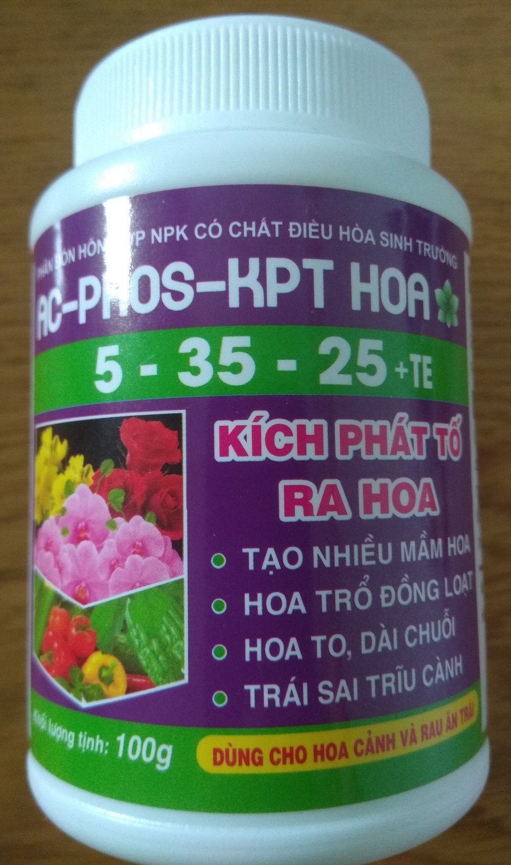 [HCM]Phân bón kích phát tố ra hoa NPK 5-35-25+TE - chai 100 gram