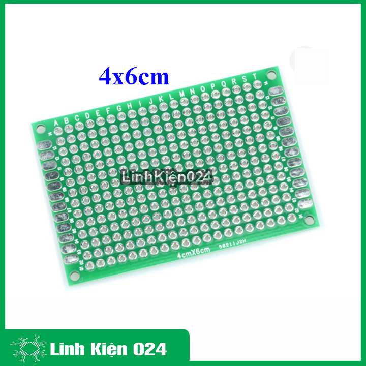 Phíp đồng đục lỗ 2 mặt pcb xanh tốt dày 1.6mm