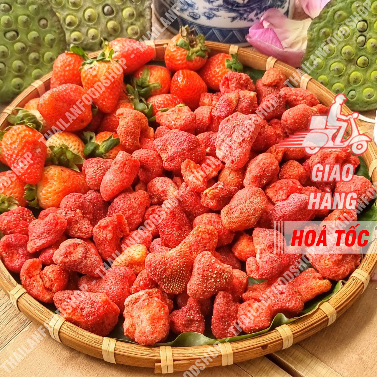 Dâu Tây Sấy Thăng Hoa ( Dâu Tây Sấy Đông Khô ) - Lon 250gram