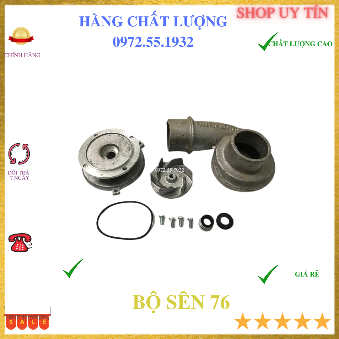 Đầu bơm ra 76mm -  Chế máy bơm  750W