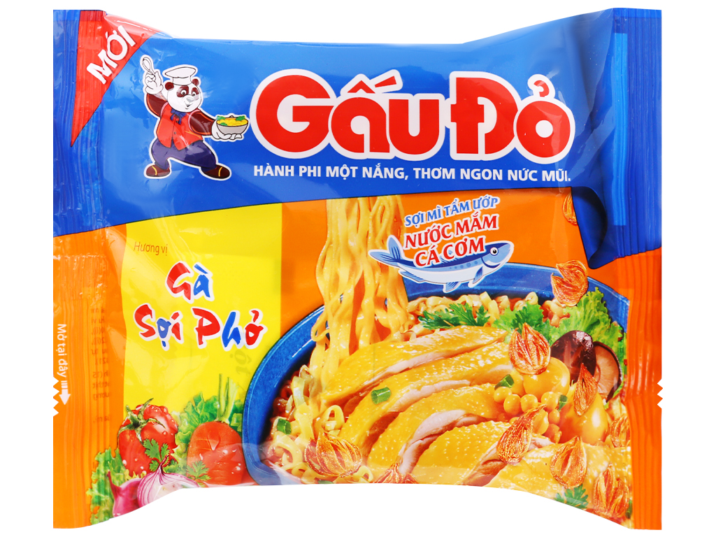 Combo 10 gói mì gấu đỏ gà sợi phở