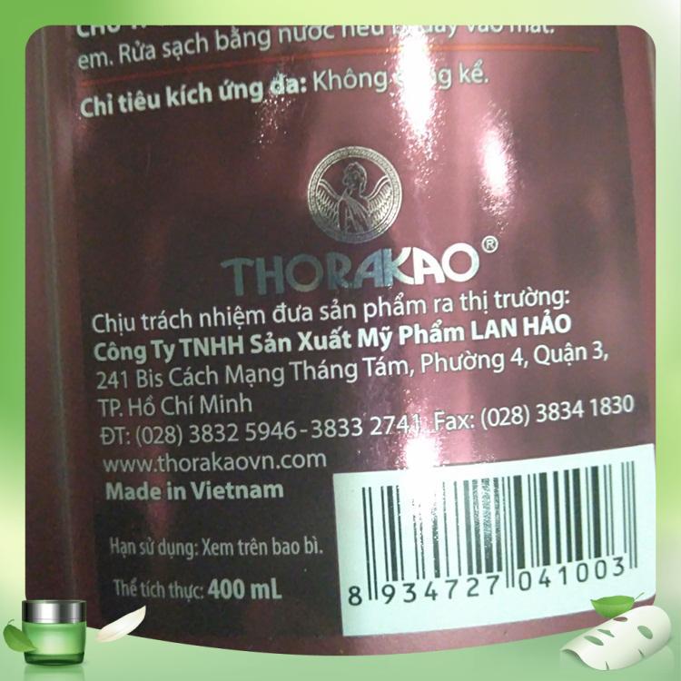 Dầu gội hà thủ ô Thorakao 400ml đẩy lùi tóc bạc sớm