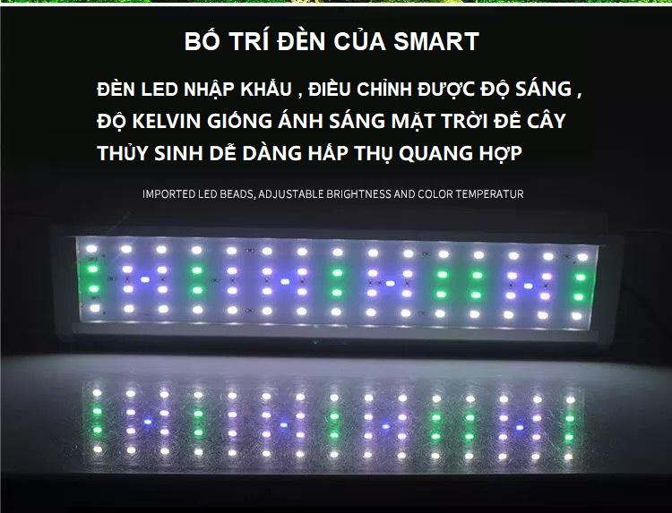 ĐÈN MÁNG RGB SMART LED HẸN GIỜ AQUABLUE DEE838 (60-80CM)