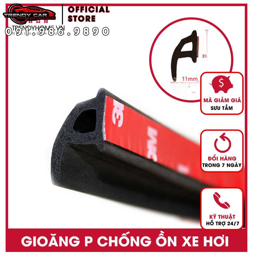 GIOĂNG CAO SU CHỮ P DÁN CỬA XE HƠI  Ô TÔ CÁCH ÂM CHỐNG ỒN NGĂN BỤI HIỆU QUẢ