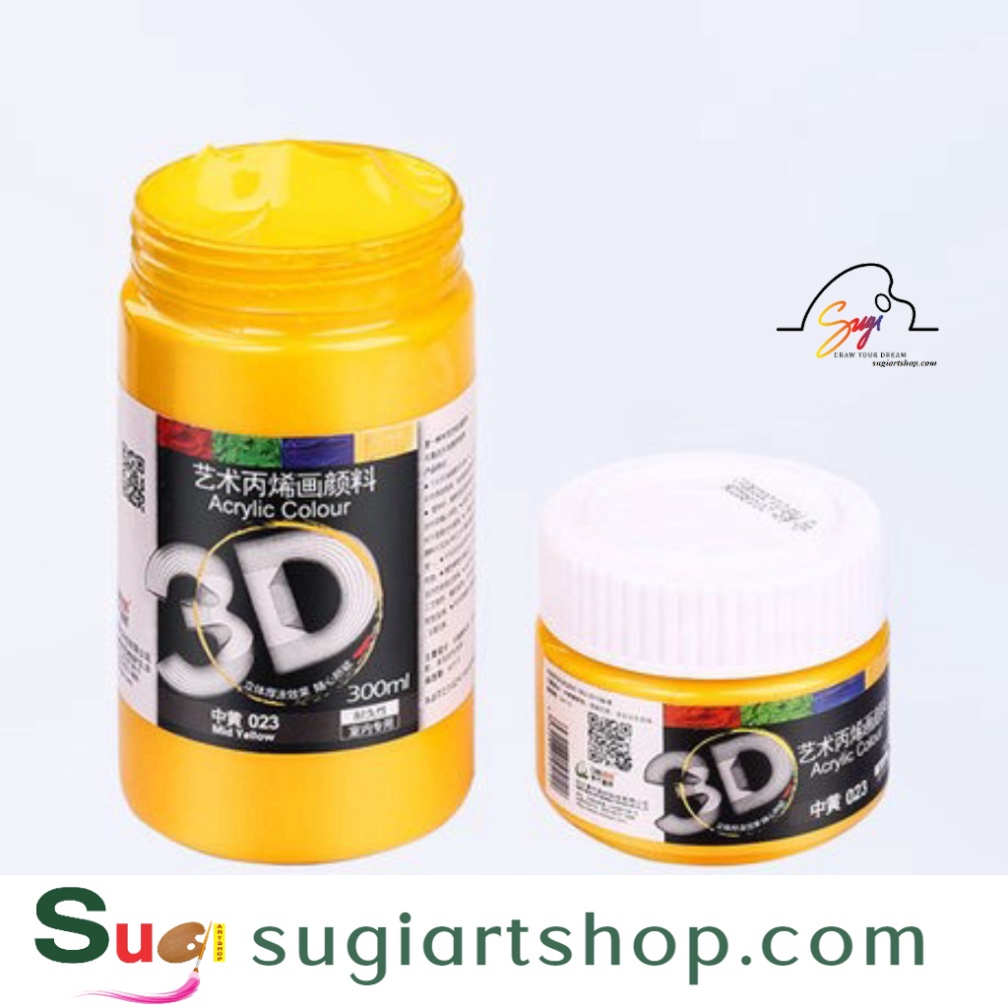 Màu acrylic 3d chinjoo vẽ lên mọi chất liệu dung tích 300ml