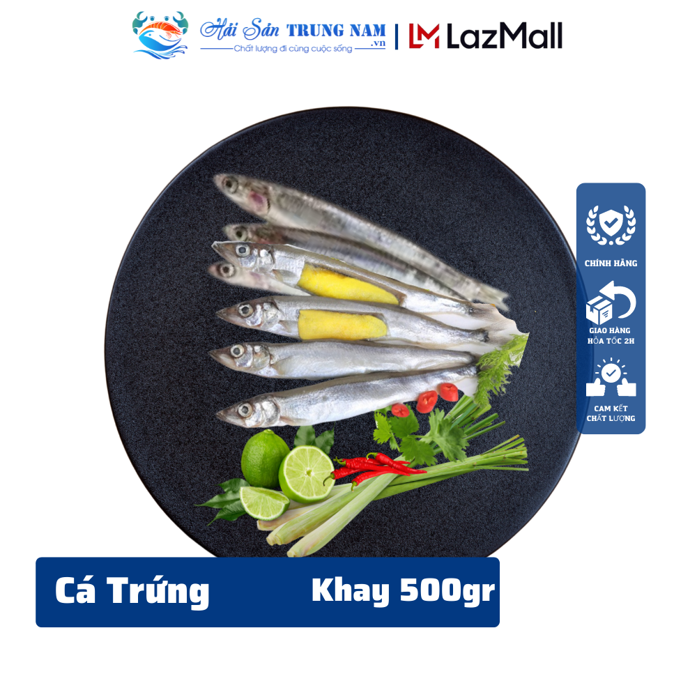 Cá Trứng Nauy Đông Lạnh 17-20con Khay 500Gr