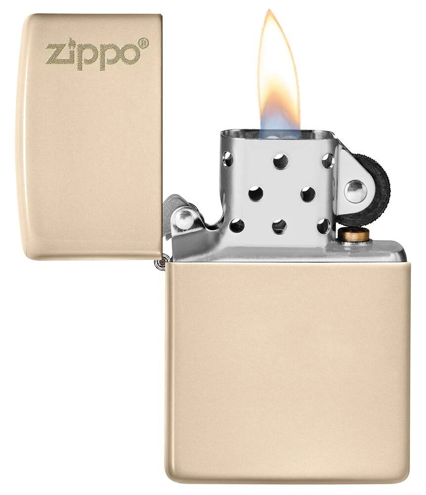 Zippo Classic Flat Sand Zippo Logo Lighter 49453Zl