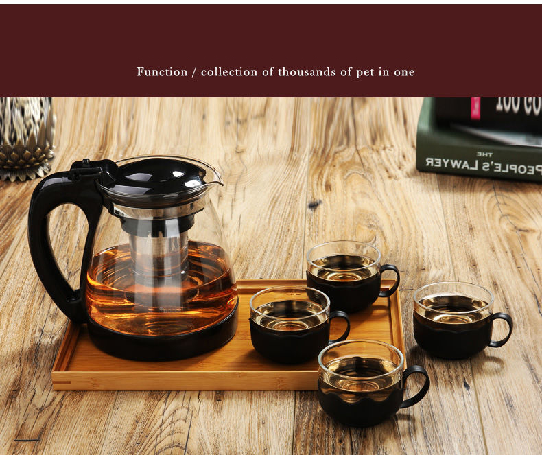 [SALE GIÁ TỐT] BÌNH TRÀ LƯỚI LỌC INOX tặng kèm 4 LY THỦY TINH cực kỳ sang trọng, thích hợp cho phòng khách nhà bạn - Bình Pha Trà,Bình pha cà phê - bình đựng nước