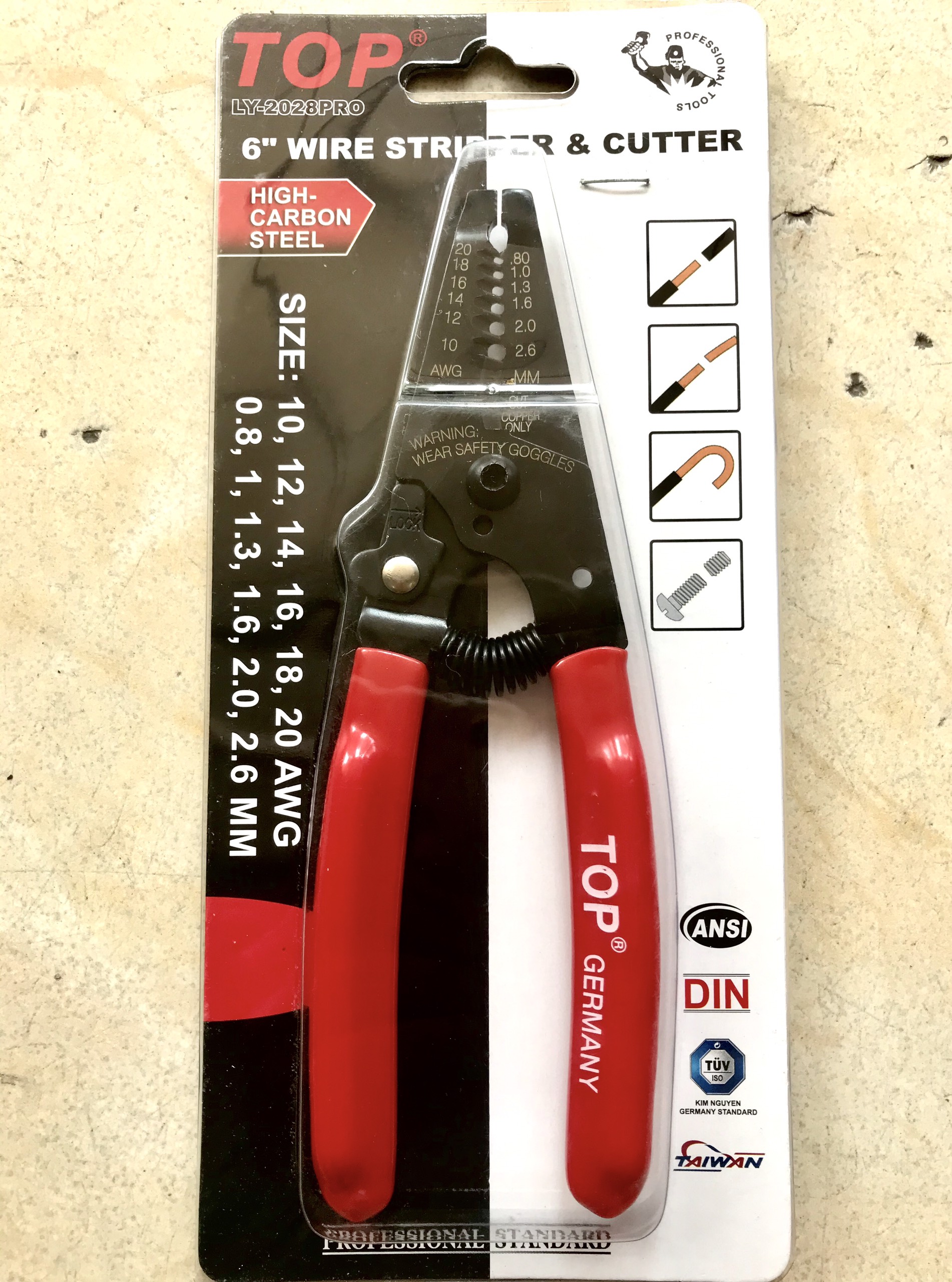 Kìm tuốt dây 6" TOP LY-2028PRO