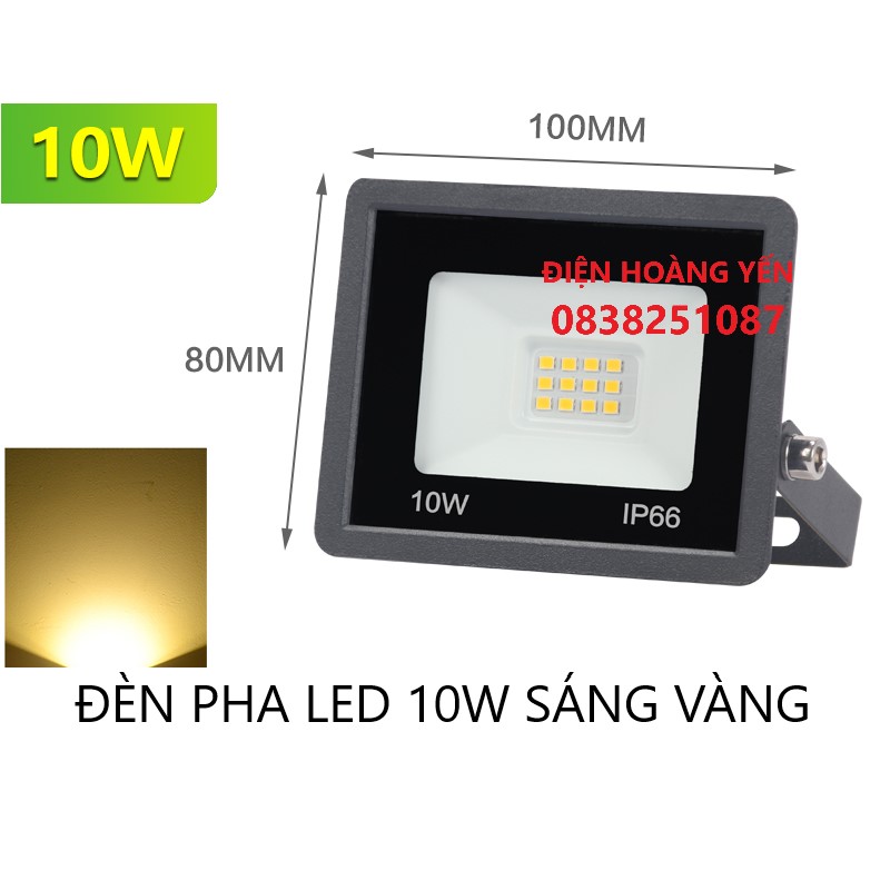 Đèn pha led 10w chiếu sáng sân vườn bảng hiệu chống nước