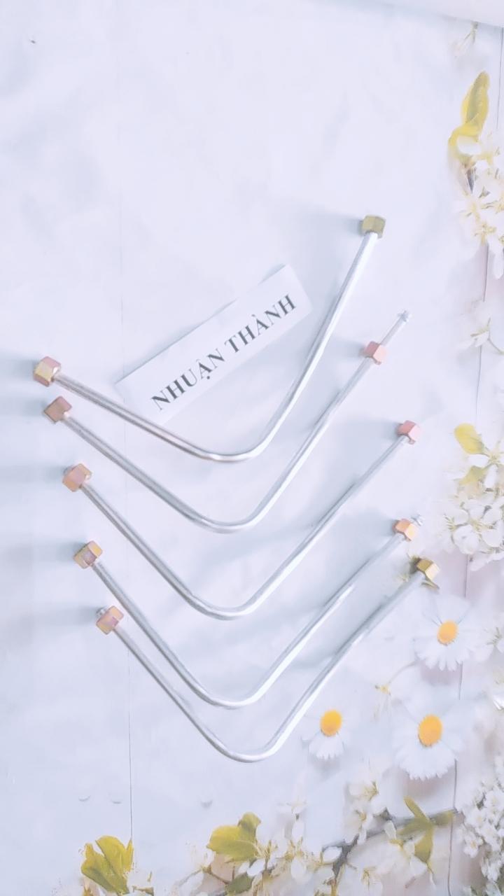 Ống nhôm tản nhiệt của máy nén khí chạy trực tiếp / dây lò xo máy hơi 2 đầu ren 17mm