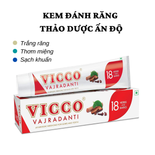 Kem đánh răng thảo dược Ấn Độ VICCO cải thiện hôi miệng thumbnail