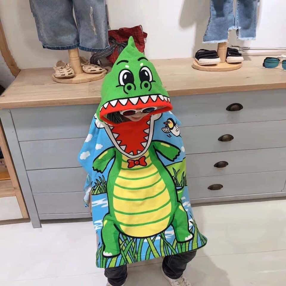 Khăn choàng tắm có mũ 2 trong 1 cho bé
