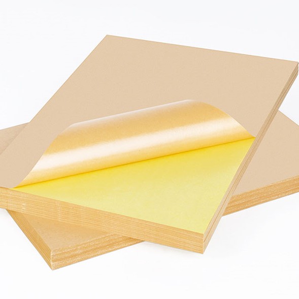Giấy Decal Kraft Khổ A4 Mặt Nhám (Xấp 100 tờ)