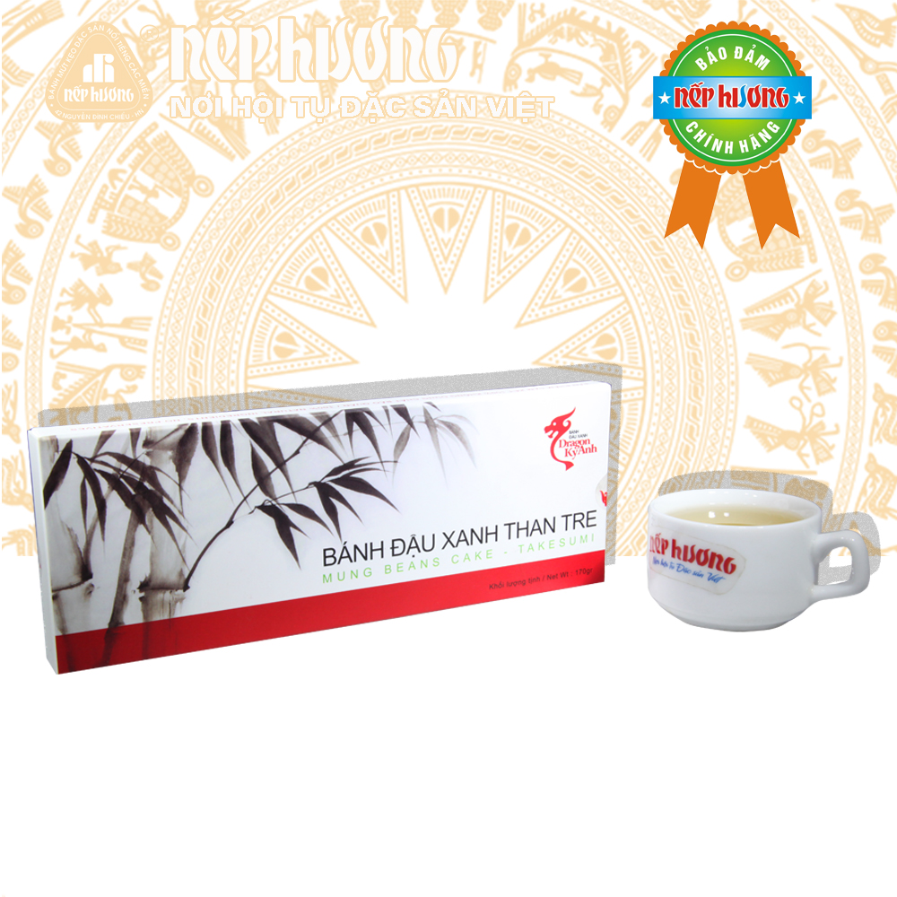 Bánh đậu xanh than tre – 170g – kỳ anh – đặc sản hải dương