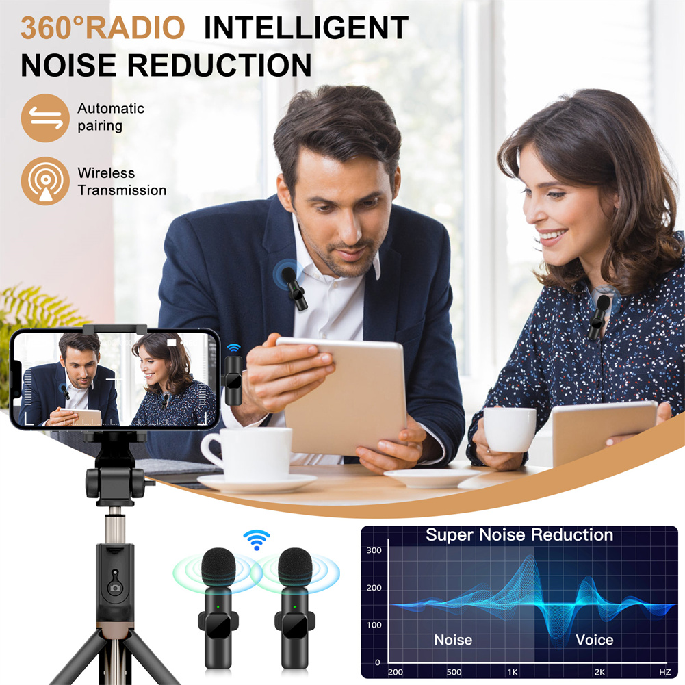 Wireless 3.5mm、type-C Lavalier Microphone Omnidirectional Condenser Mic For Camera Speaker Smartphone Recording Microphone K35