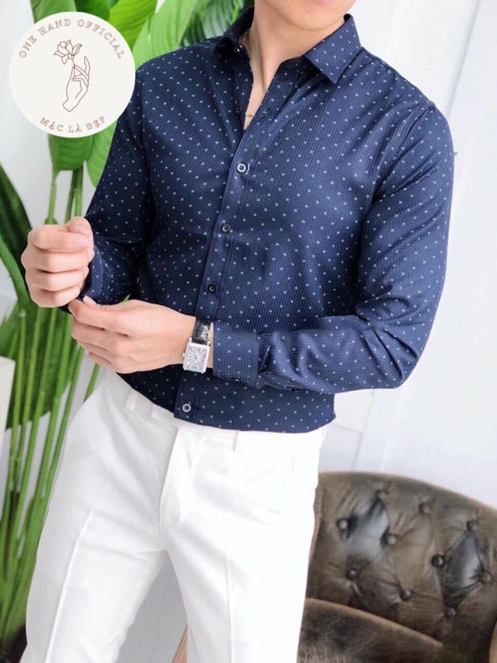 Áo sơ mi nam chấm bi cao cấp