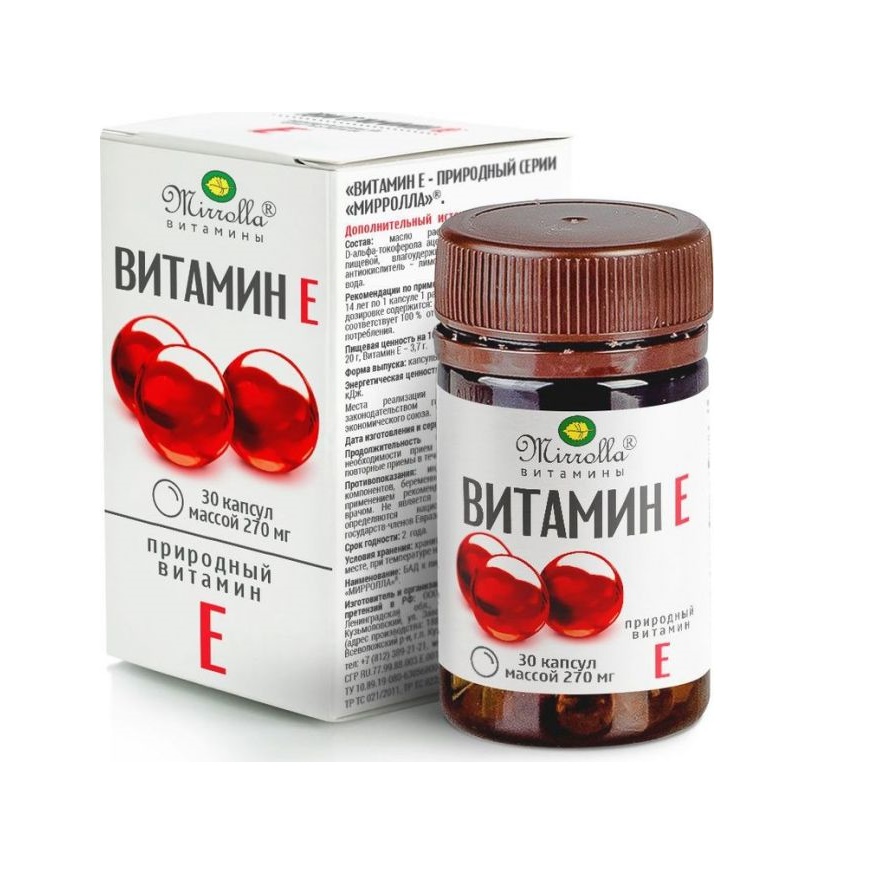 [HCM]Viên Uống Vitamin E Mirrolla Nga 30 Viên Đẹp Da Và Mượt Tóc