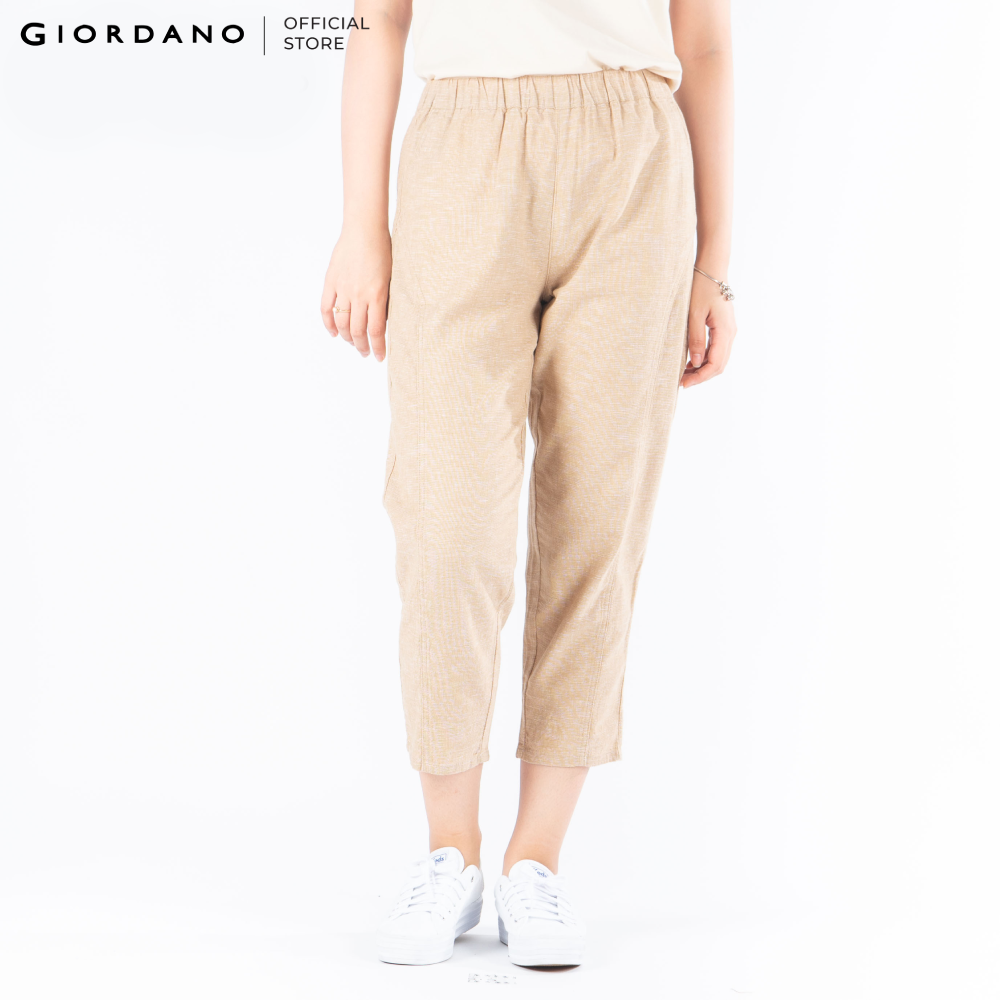 Quần Lửng Linen Capri Nữ Giordano 05420228