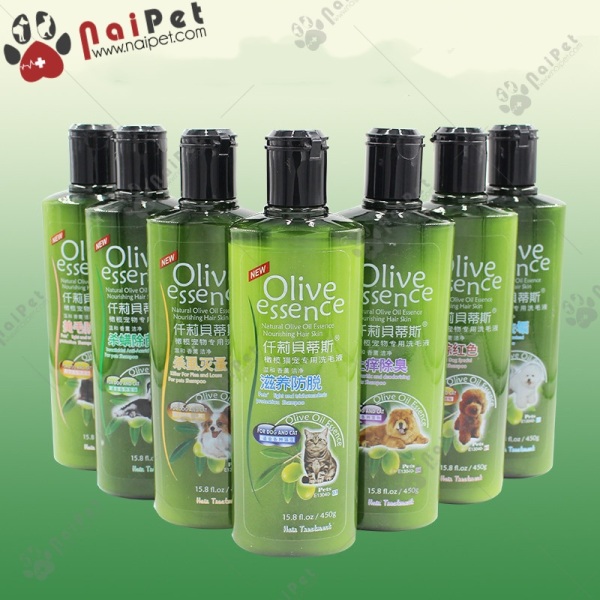 Sữa Tắm Chiết Xuất Olive Cho Chó Mèo Olive Essence Chai 450g - Hàng Chính Hãng