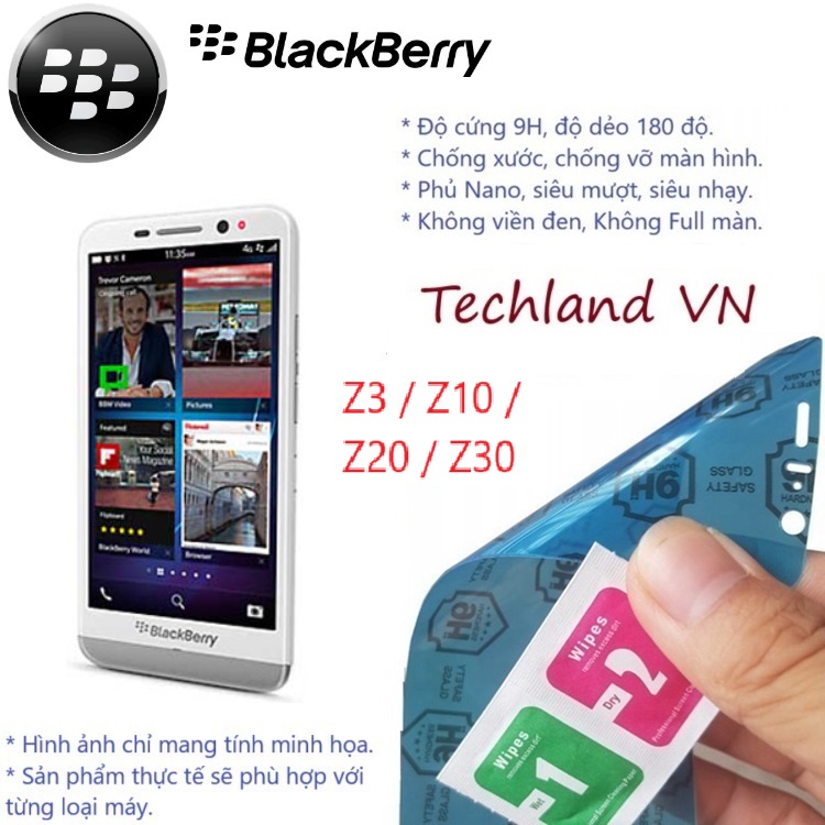 Cường Lực Phủ Nano Blackberry Z3 / Z10 / Z20 / Z30 - Trong Suốt, Không Full Màn, Không Viền Đen