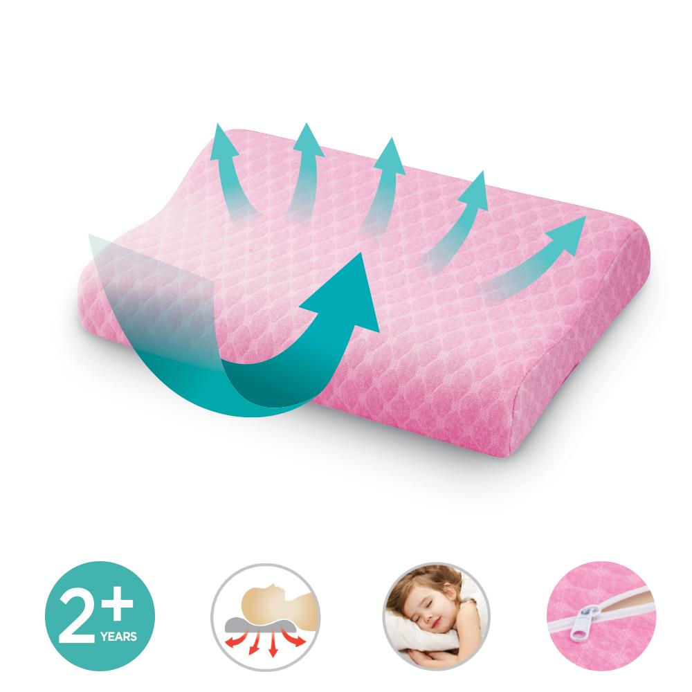 Gối Memory Foam Cho Bé Lock&Lock - HLW181 mút hoạt tính, bọc vải