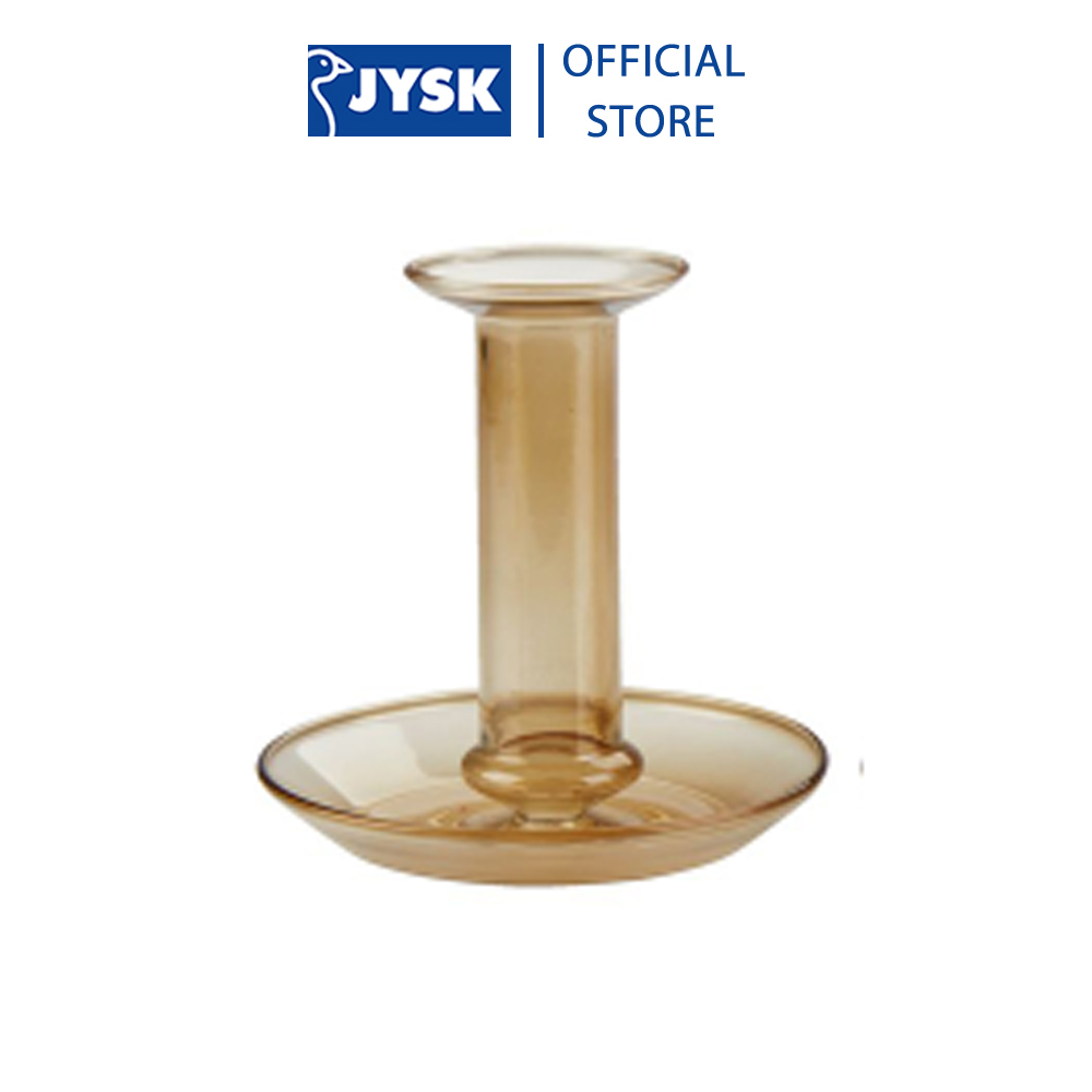 Chân nến | jysk edgar | thủy tinh | nâu/xám/hồng | dk10xc10cm