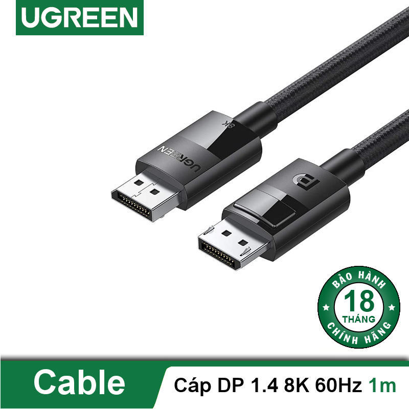 Bảng giá Cáp DisplayPort 1.4 8K 60HZ dây bện dài 1-3m cao cấp UGREEN DP114 Phong Vũ