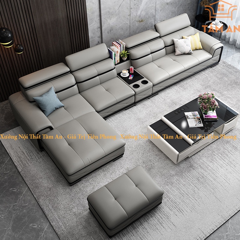 Ghế sofa da cao cấp taman nội thất phòng khách td-839