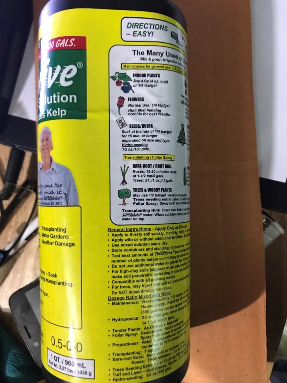 Siêu phẩm Superthrive hàng nhập khẩu 960ml