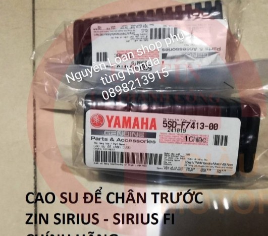 Cao su gác chân trước zin Sirius - Sirius Fi chính hãng Yamaha