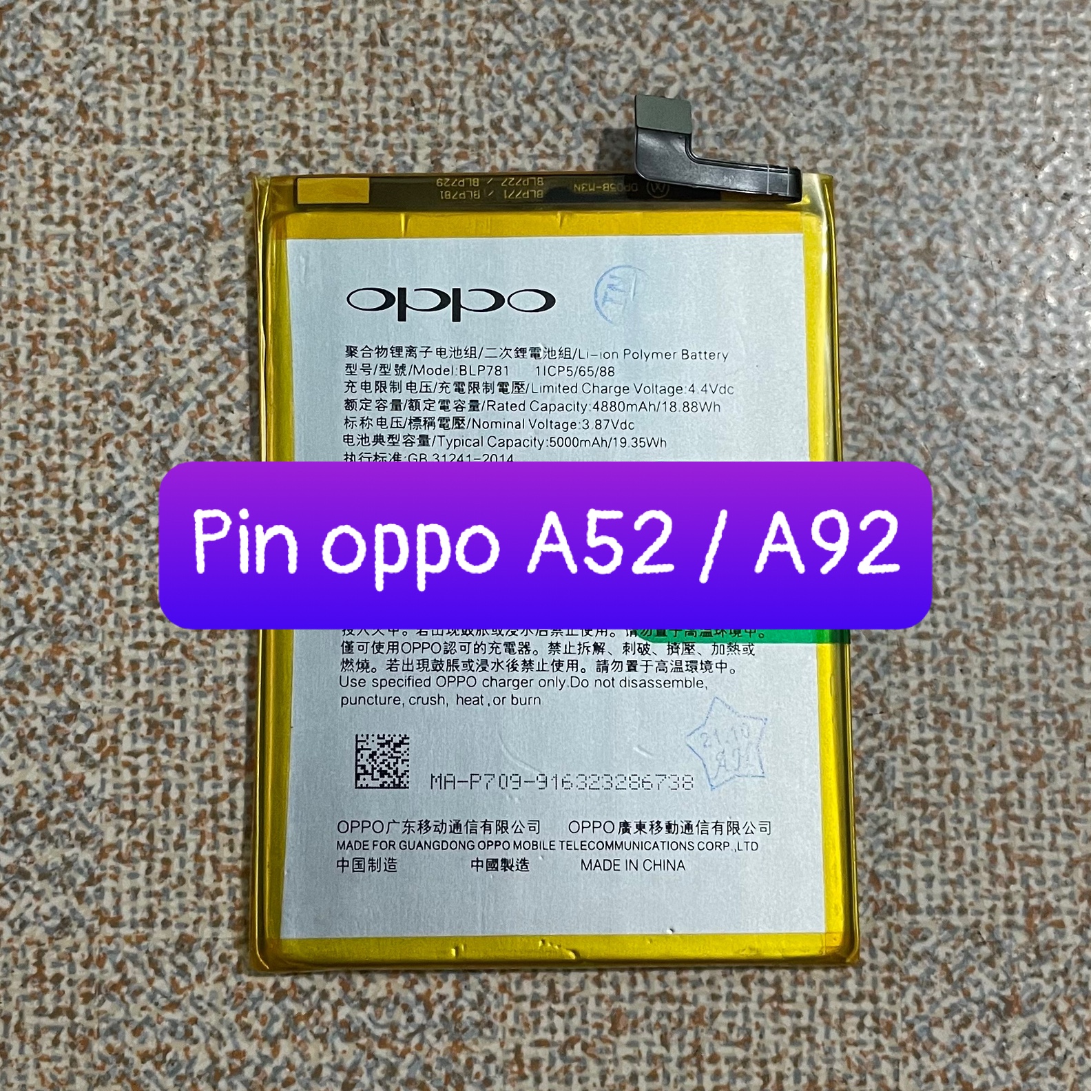 Pin oppo a52 / a92 mã blp781