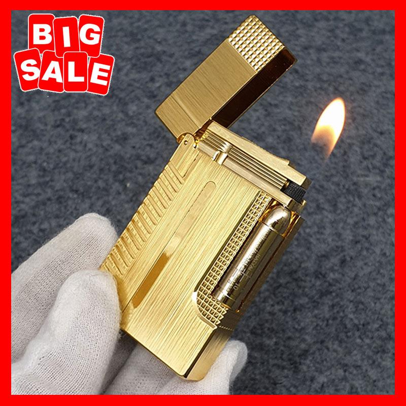 Bật Lửa Hộp Quẹt Dupont Điệp Viên 007 Màu Vàng D06V Dùng Gas Đá Cao Cấp