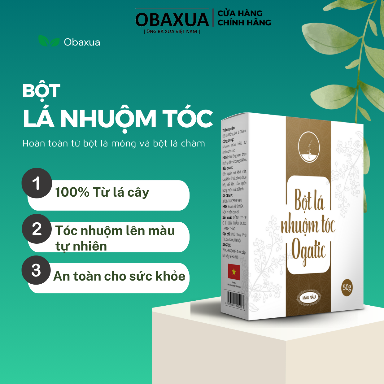 Nhuộm Tóc Thảo Dược OGATIC - Màu Nâu đen