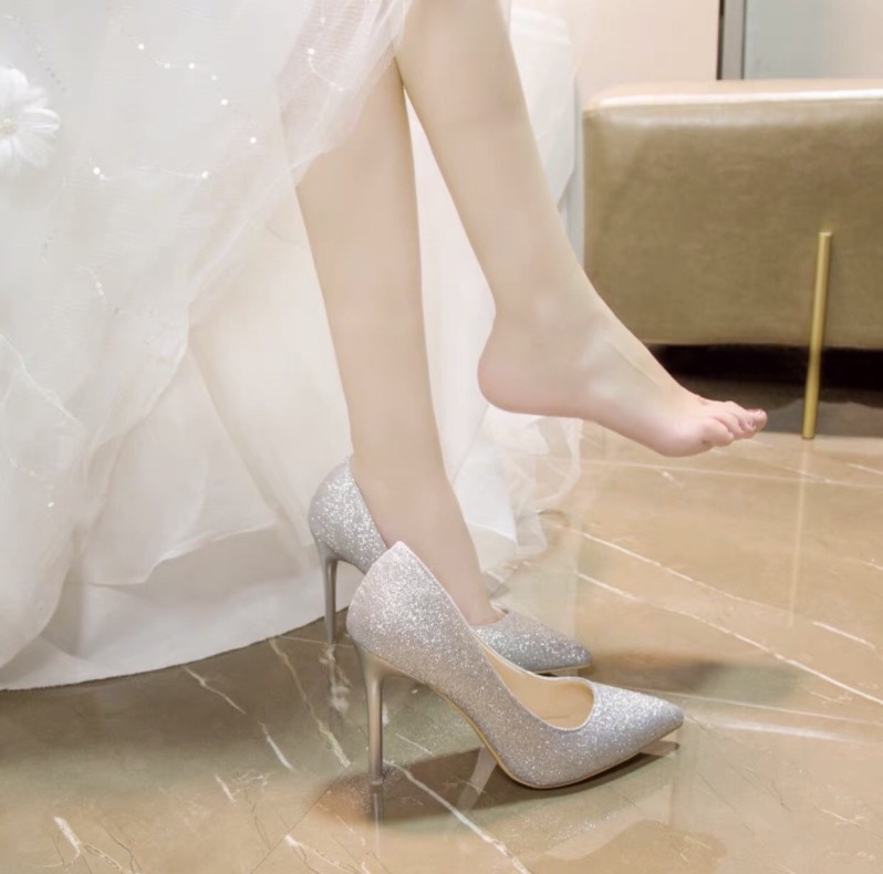 Giày cao gót đính kim sa siêu đẹp giá rẻ