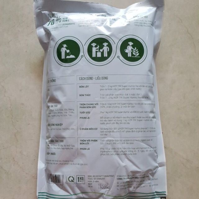 Phân Bón Lá Sinh Học HỢP TRÍ SUPER HUMIC (Gói 1kg)