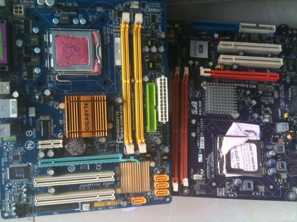 Main 945 Socket 775 DDR2 Intel, Giga, Foxcom,ECS Hàng Bóc Máy Chạy Tốt