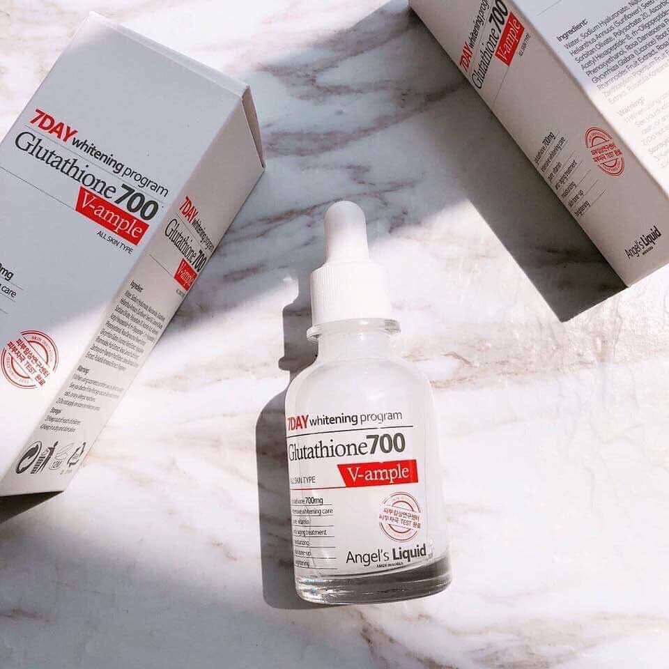 [MẪU MỚI] Tinh Chất Trắng Da Angels Liquid 7 Day Whitening Program Glutathione 700 V-Ample
