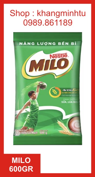 [HCM] Bột Milo Nestle nguyên chất dạng bịch 600gr - bột milo milo dầm